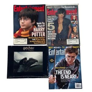 Entertainment Weekly Harry Potter Magazine Lot 3 & Frame OS Multi Good Vintage